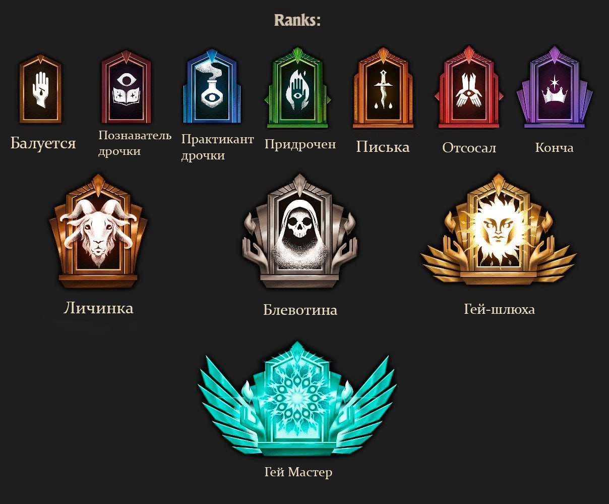 TRUE RANK NAMES