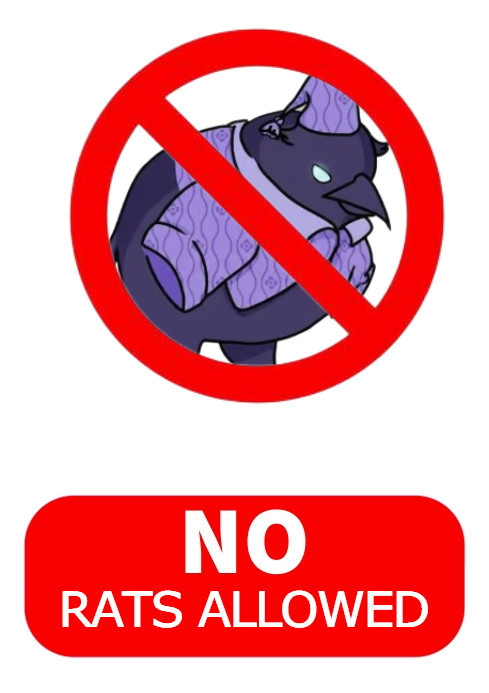 NO RATS ALLOWED SIGN ON THE SINNERS image 2