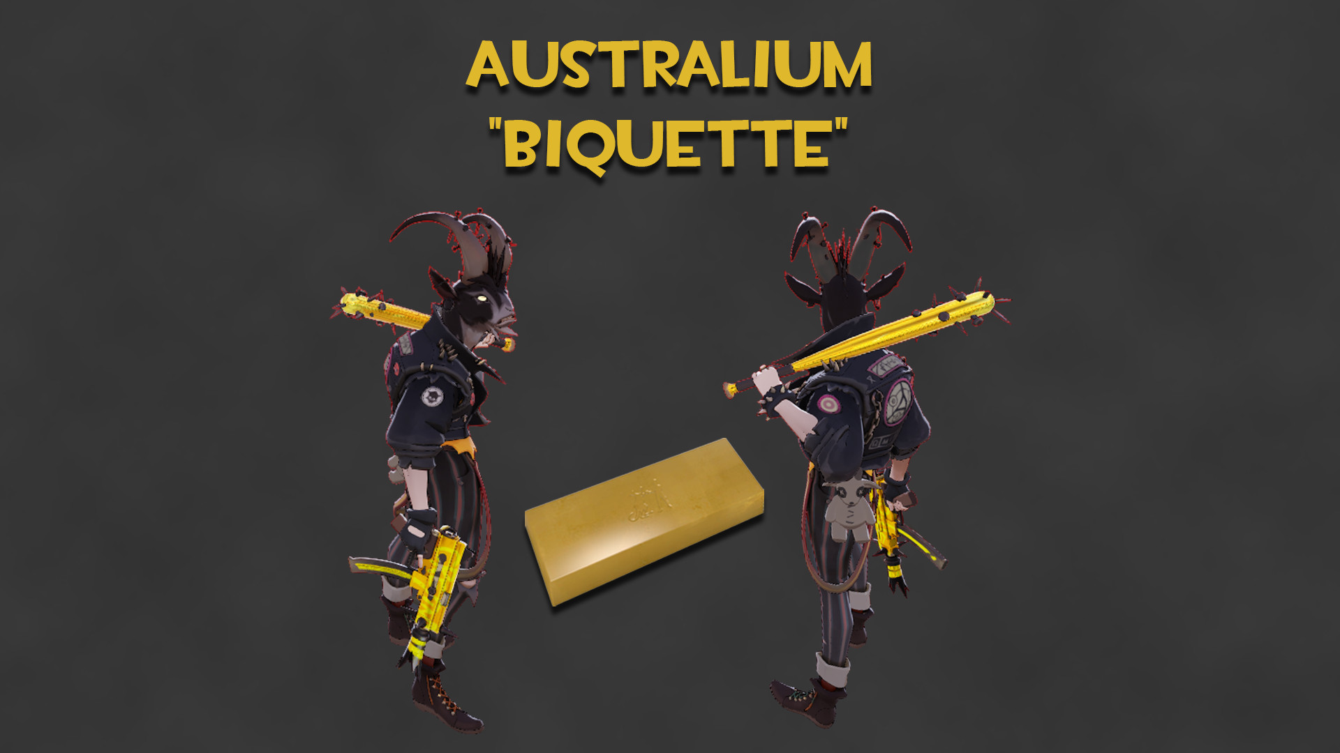 Australium "Biquette" (Gold Billy Gun + Bat) image 2