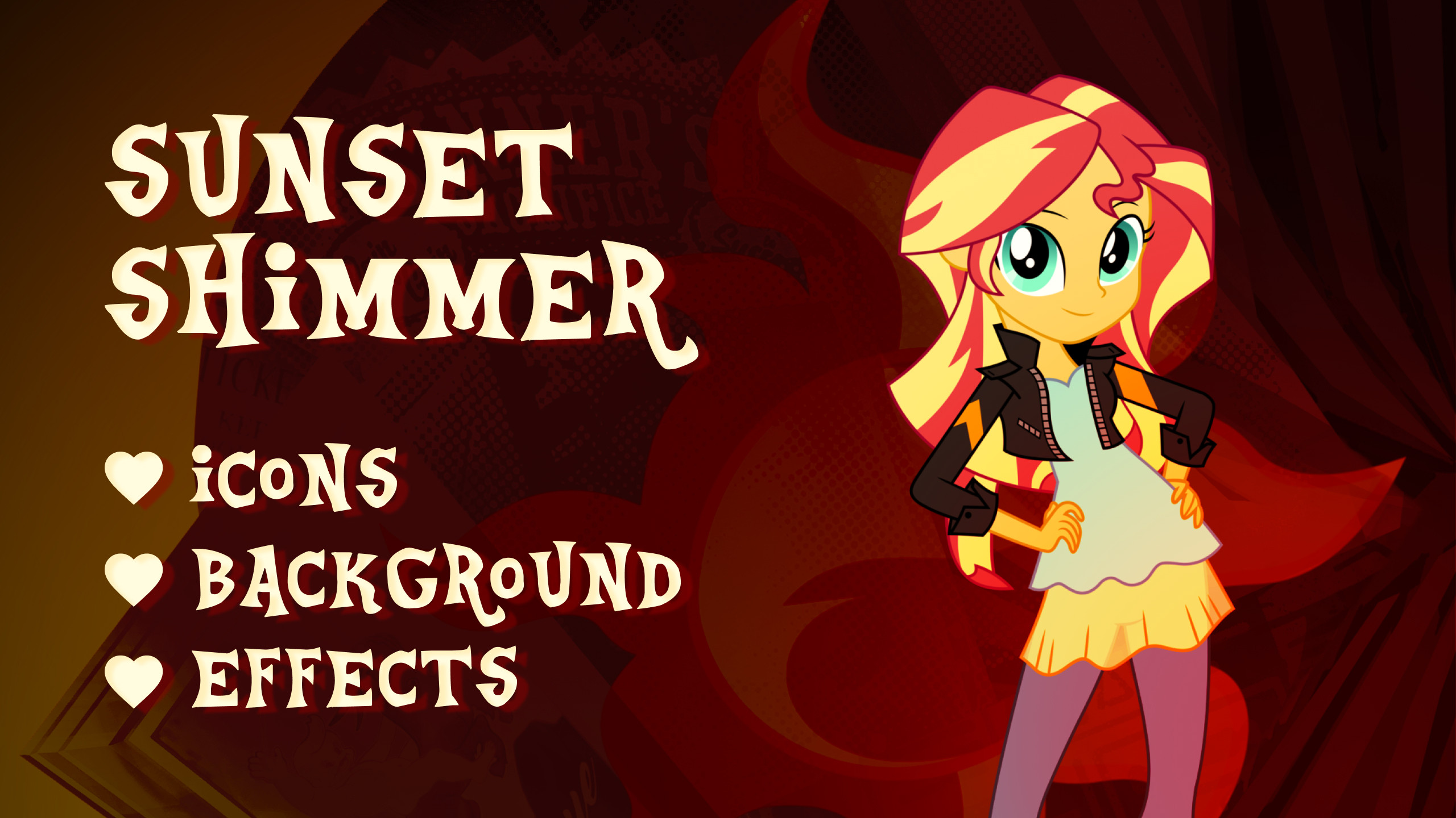 ICON, EFFECTS, BACKGROUND | Sunset Shimmer Celeste