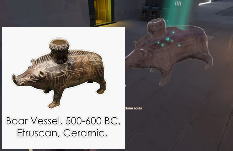 600-500BC Boar Vessel Etruscan Ceramic Bank image 2