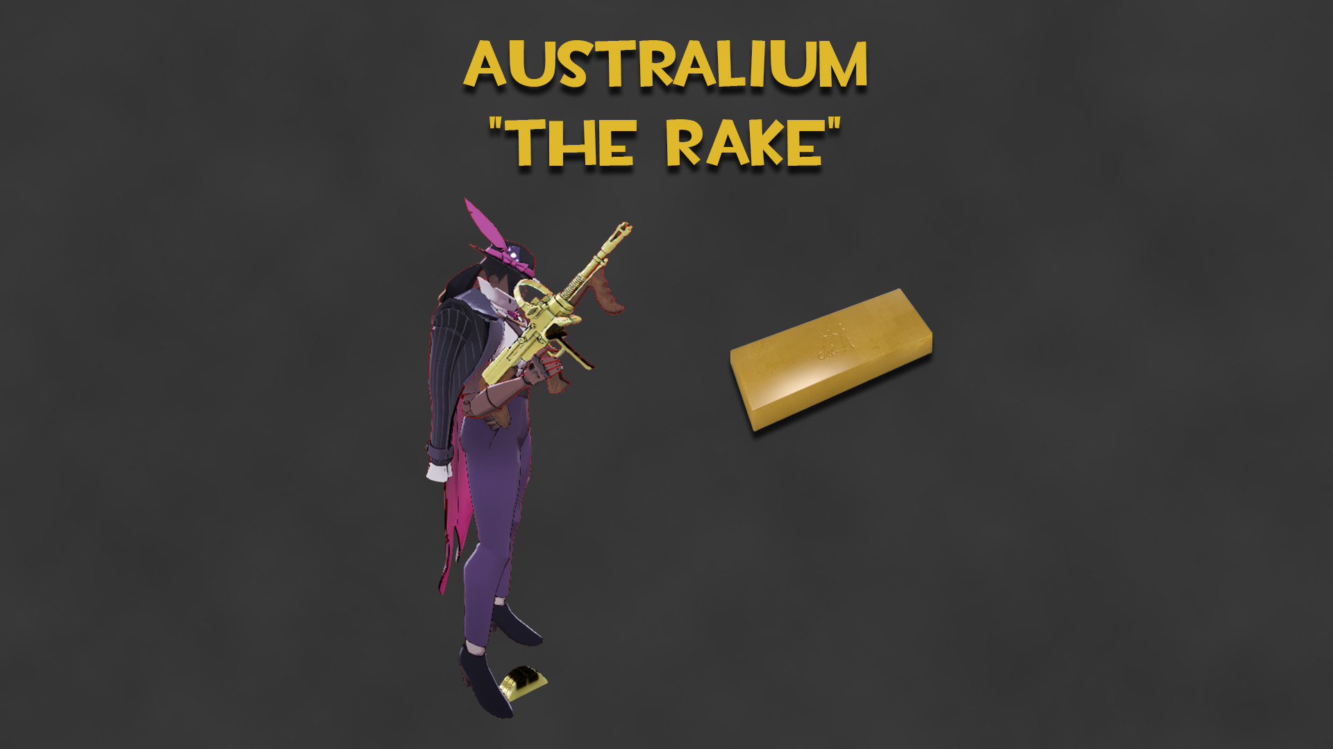 Australium "The Rake" (Gold Wraith Gun) image 2