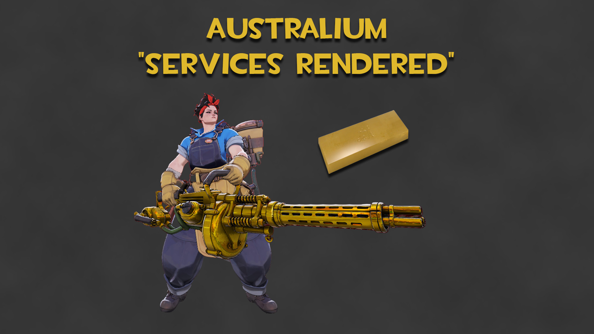 Australium "Services Rendered" (Gold McGinnis Gun) image 2
