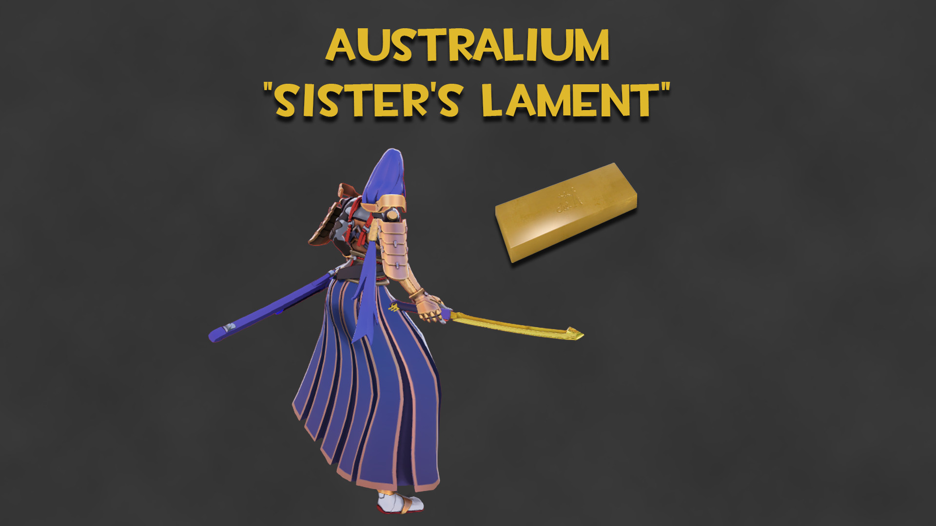 Australium "Sister's Lament" (Gold Yamato Sword) image 2