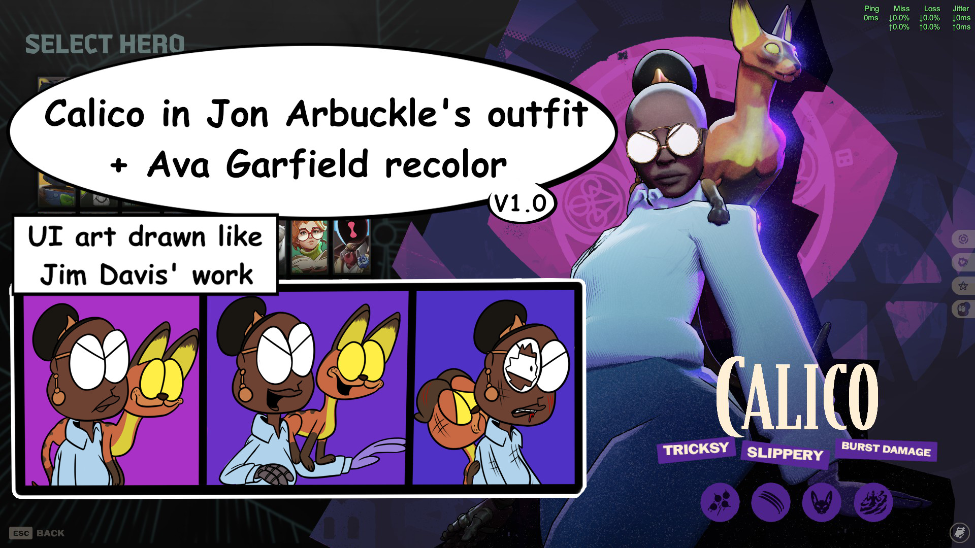 Calico in Jon Arbuckles fit + Ava Garfield recolor image 2
