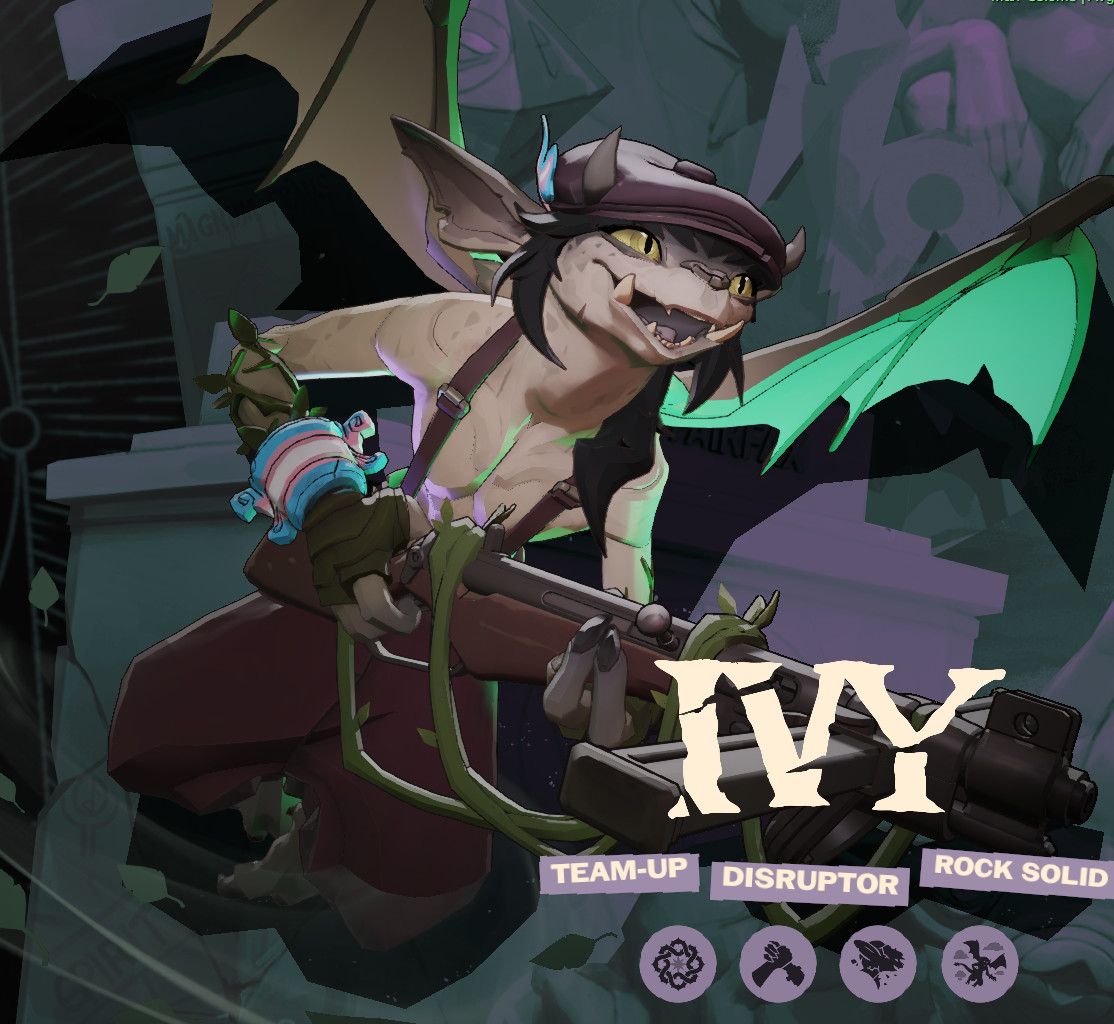 Trans Flag on Ivy's Right Shackle and Leaf!! image 2