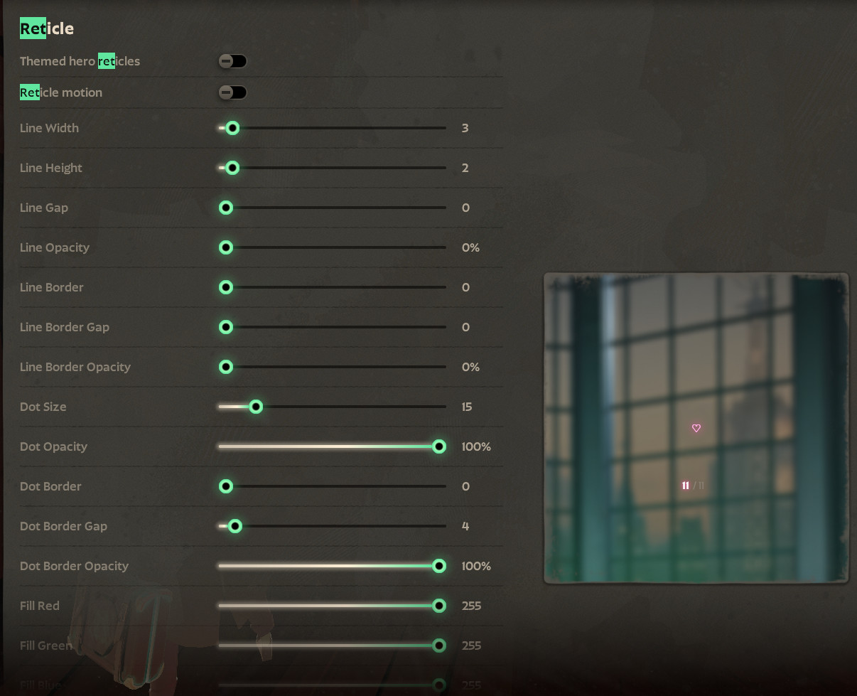 heart crosshair updated