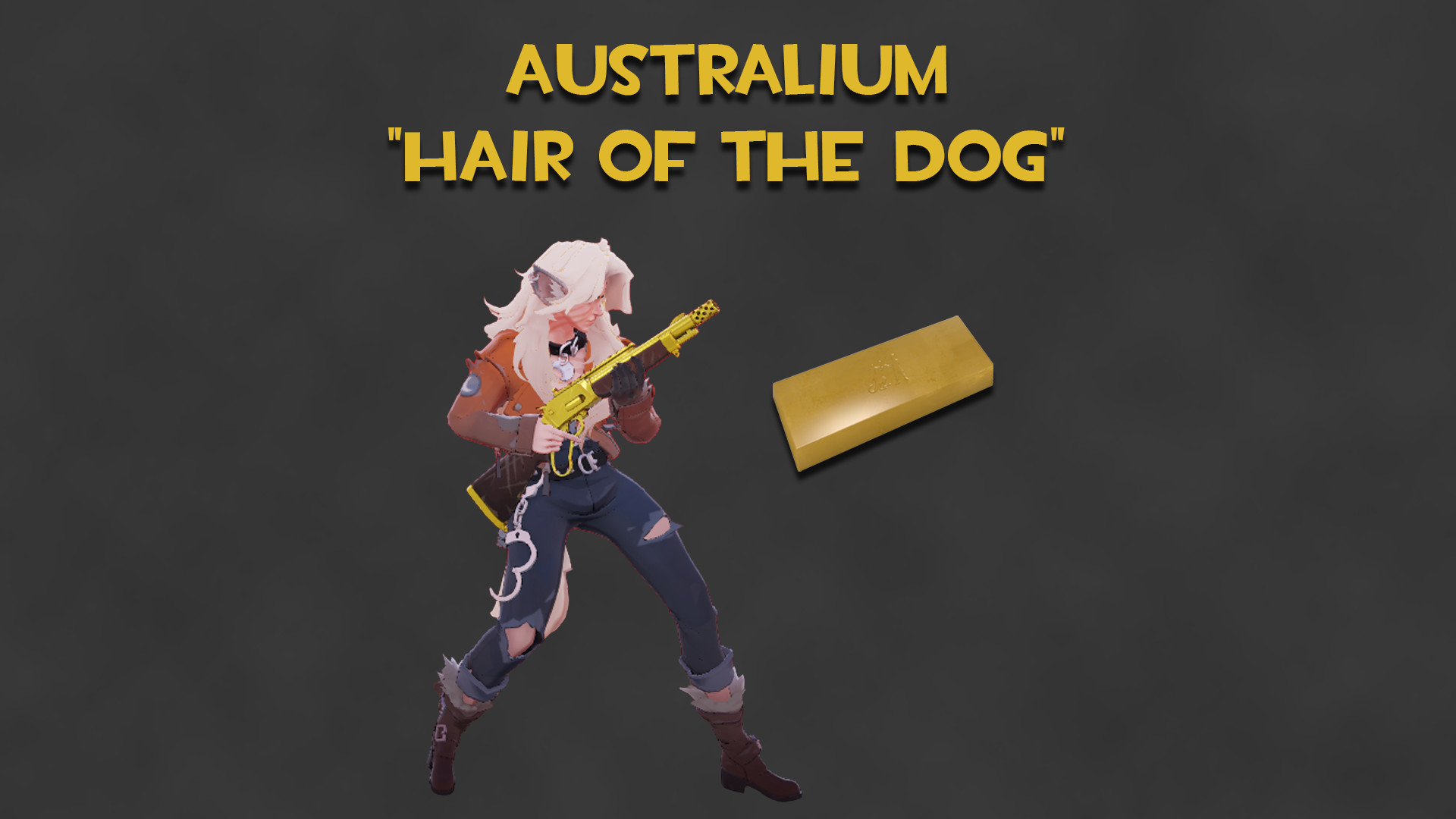 Australium "Hair of the Dog" (Gold Silver Gun) image 2