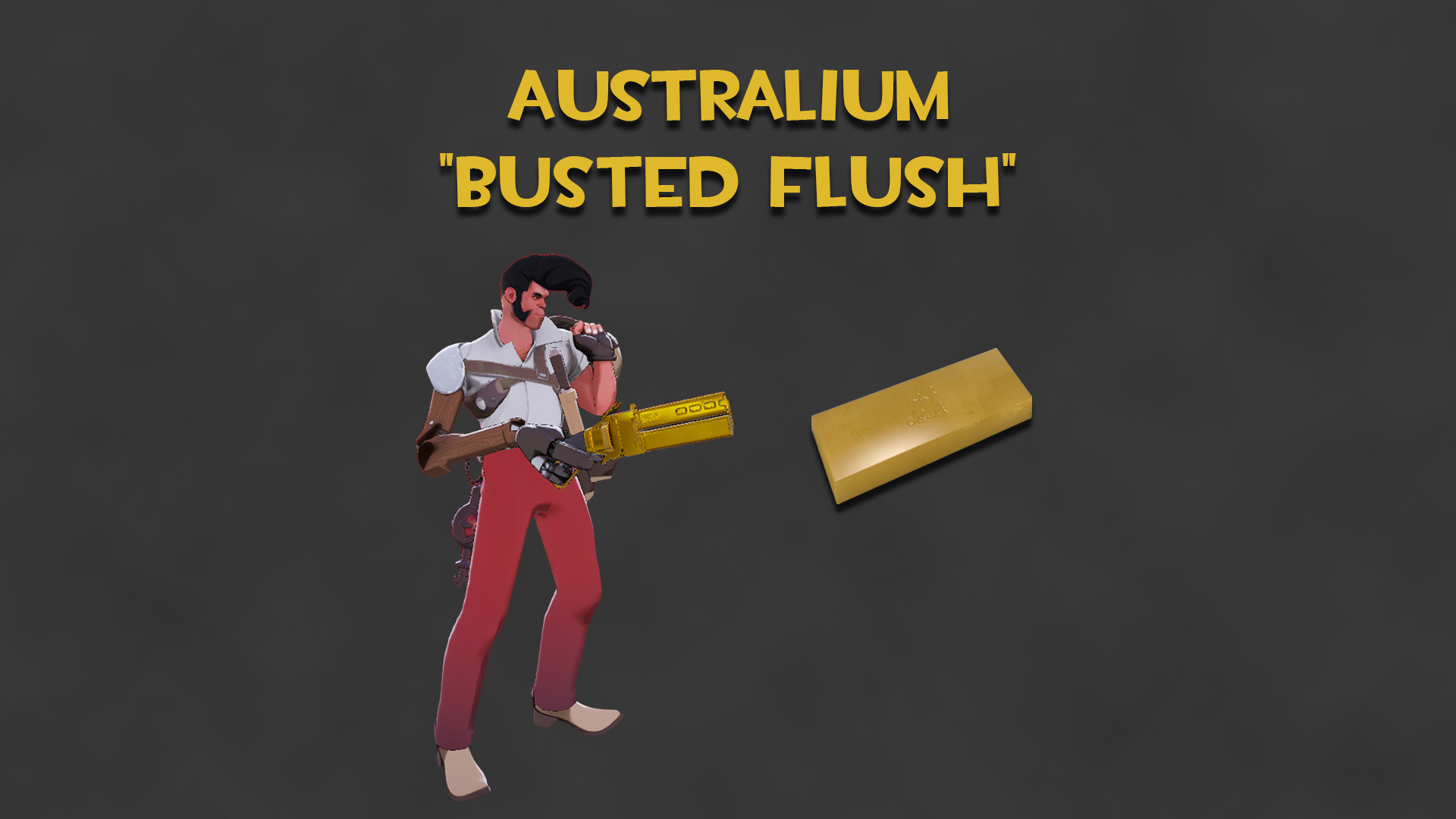 Australium "Busted Flush" (Gold Shiv Gun) image 2