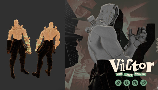 white victor w/black pants
