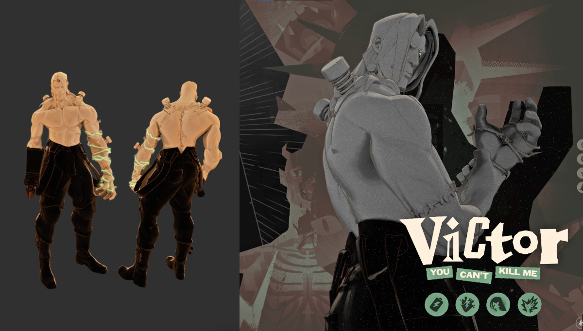 white victor w/black pants image 2