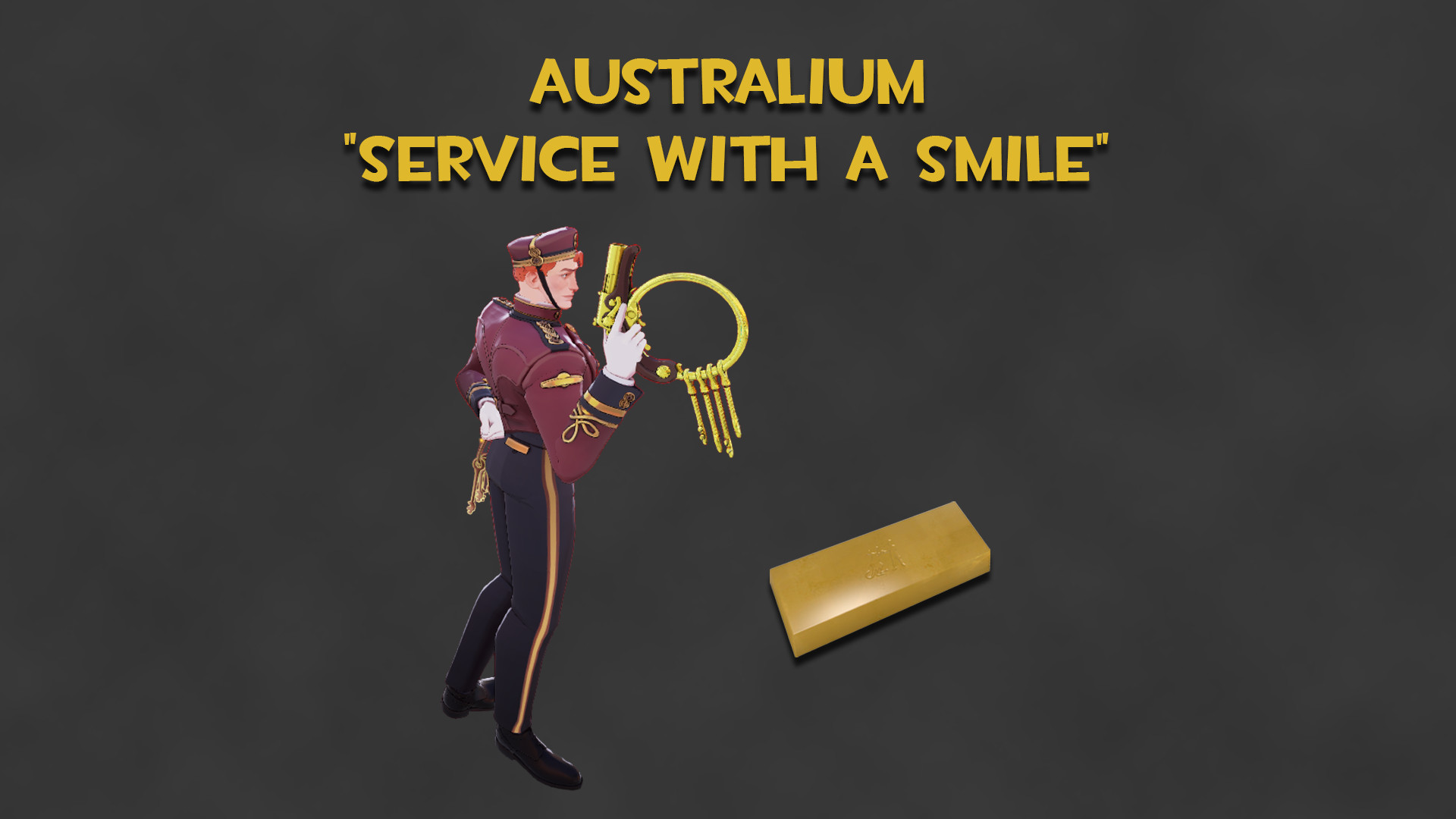 Australium "Service with a Smile" (Gold Doorman) image 2