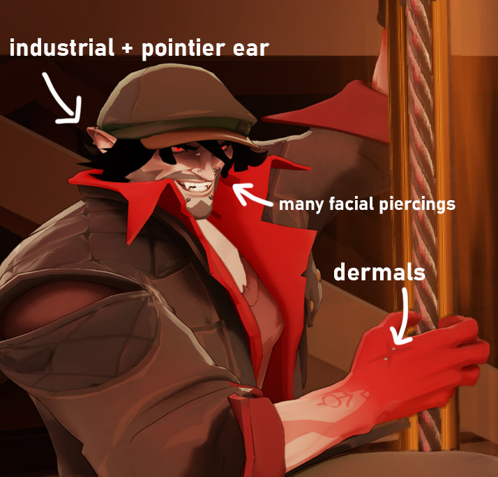 Pointy Ears + Piercings Drifter model image 4