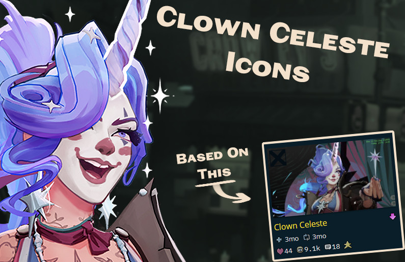Clown Celeste Icons