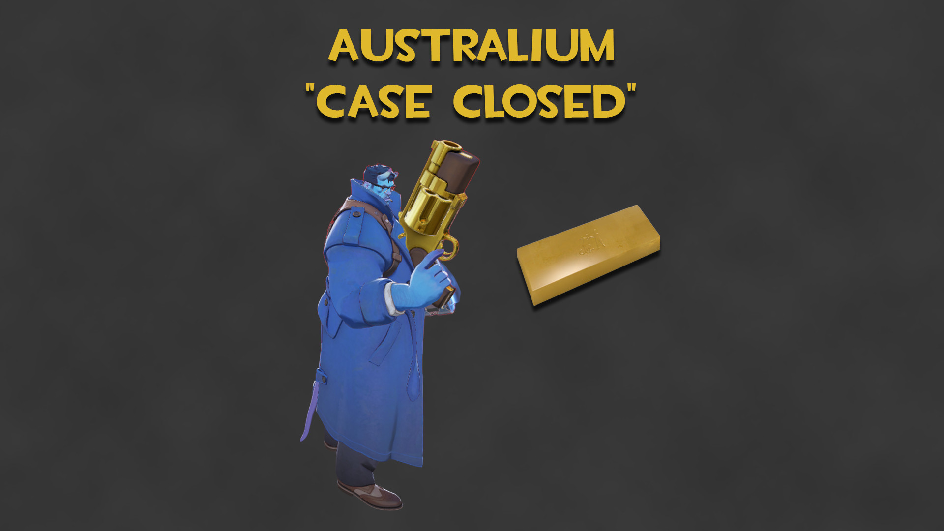 Australium "Case Closed" (Gold Abrams Gun) image 2