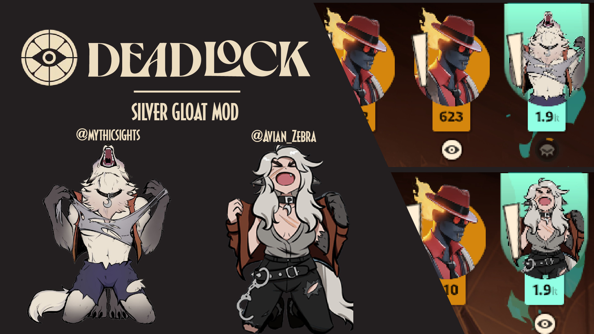 Silver Edgy Wolf Gloat image 2