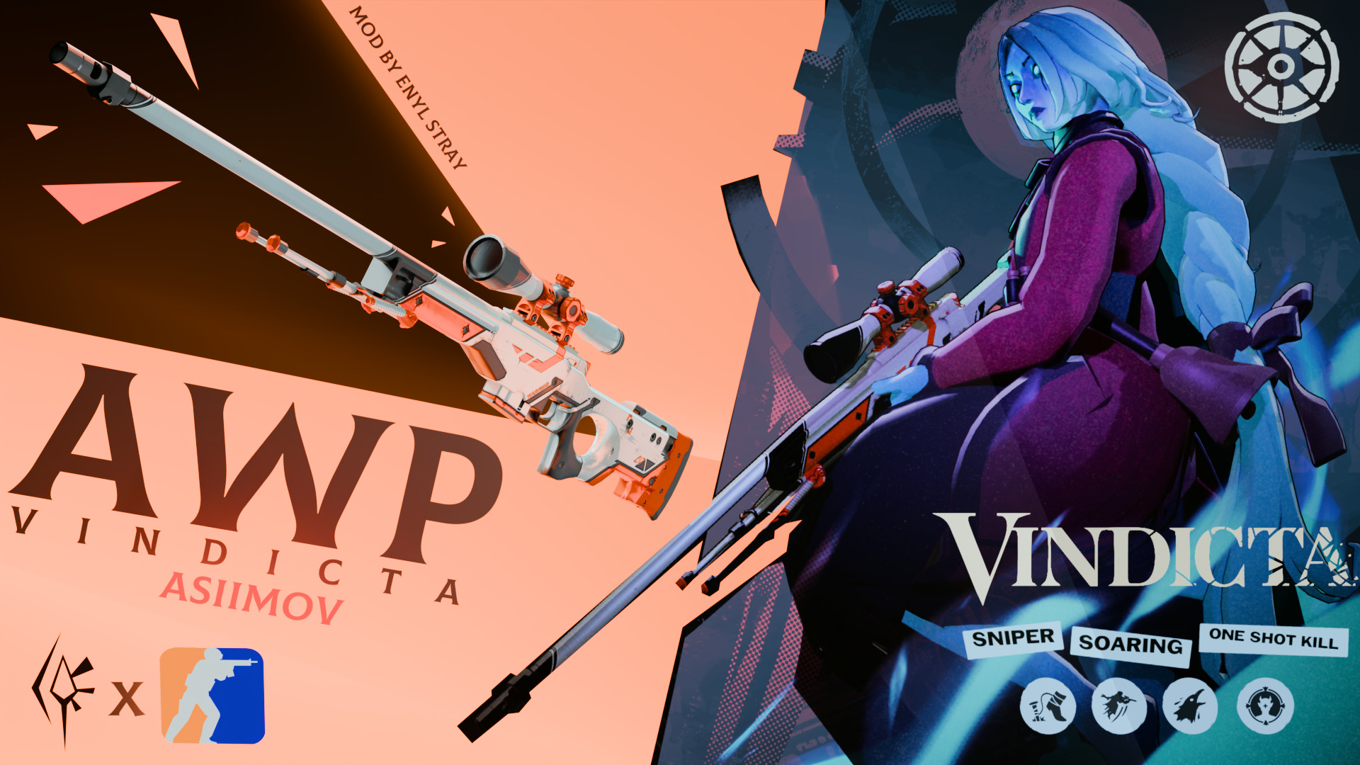 Vindicta Asiimov AWP (Commission) UPDATED! image 2