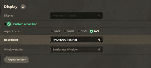 4:3/4x3 Ratio in Video Settings