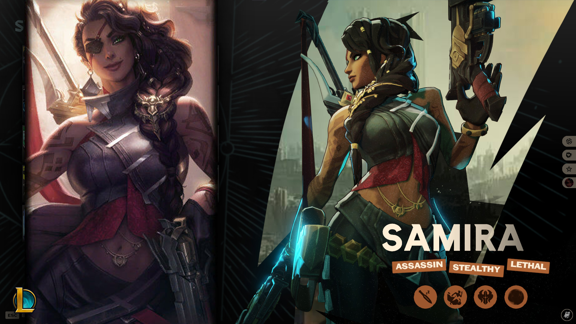 Samira as Haze (League of Legends)