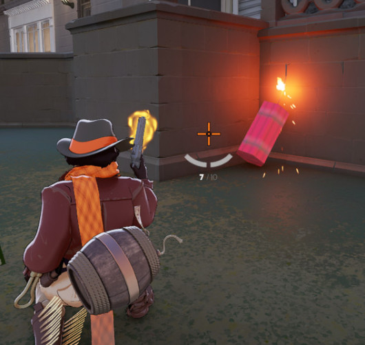 Toontown TNT as Holliday's Explosive Barrel