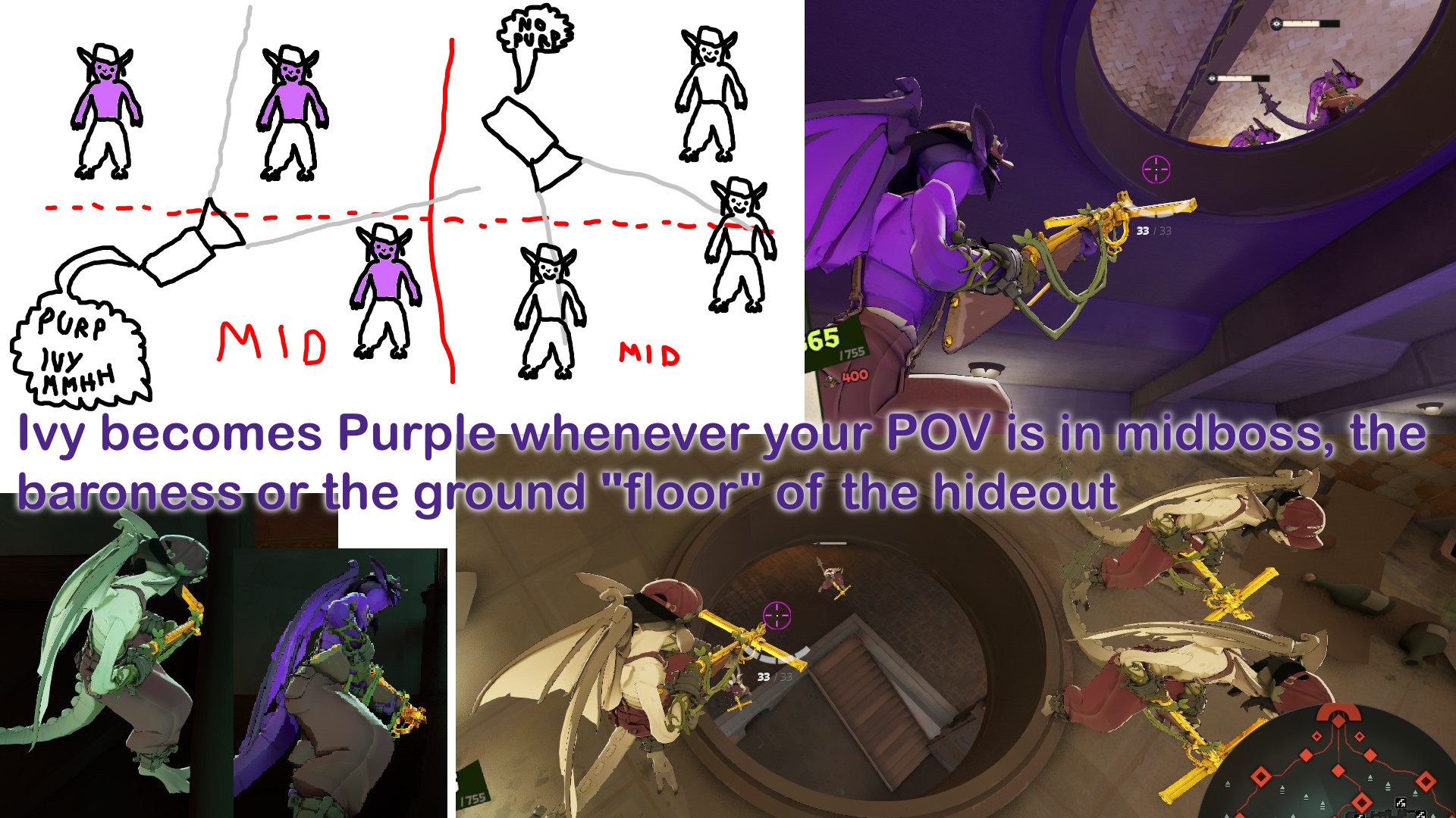 Ivy is Purple if the POV's in mid,baroness,hideout image 2