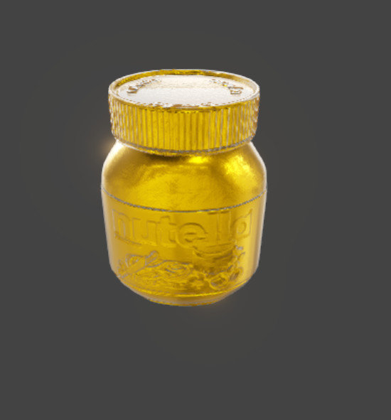 Golden Nuttella Jar Golden Statue image 3