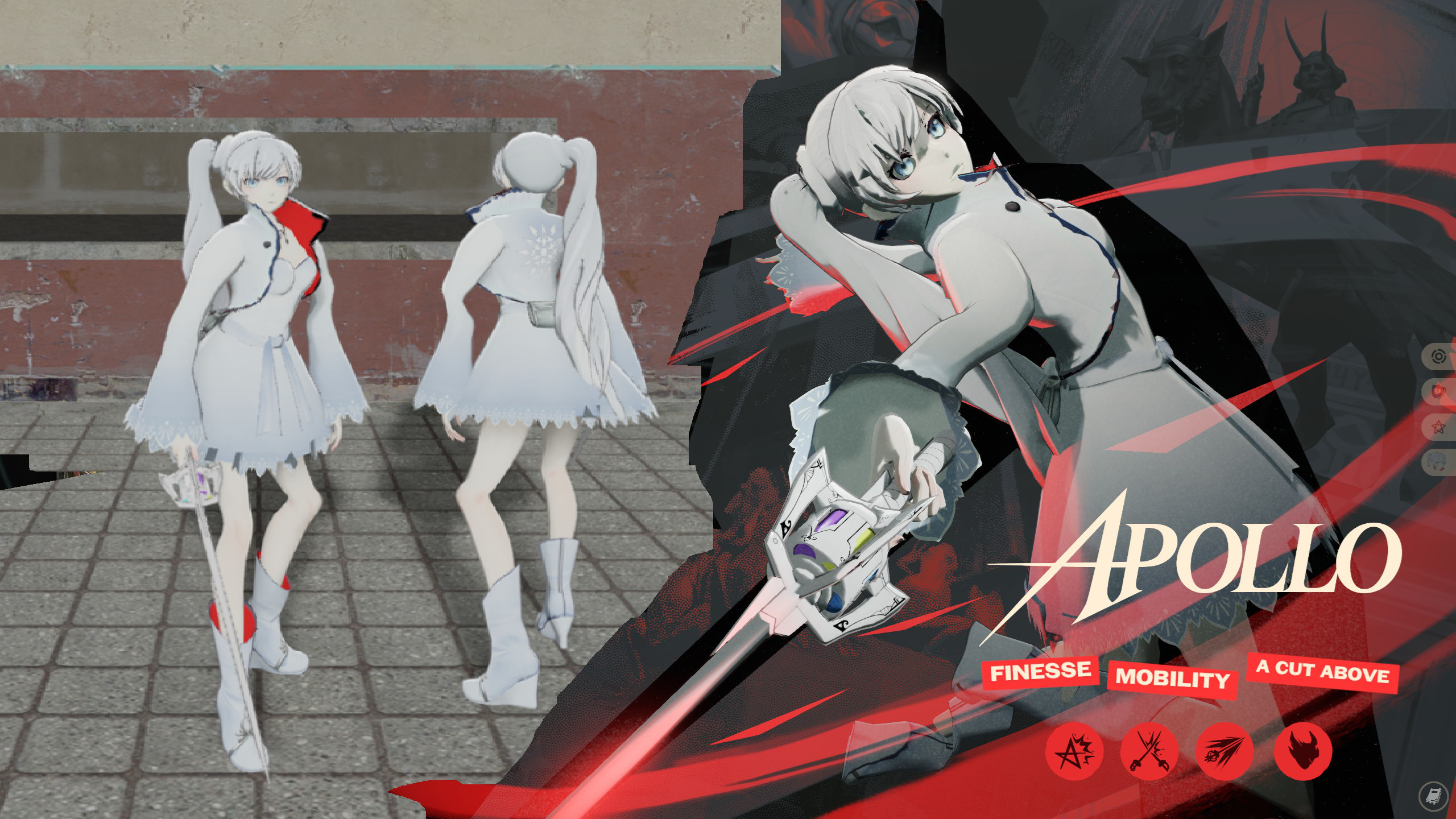 Weiss Schnee over Apollo (RWBY character overhaul) image 2