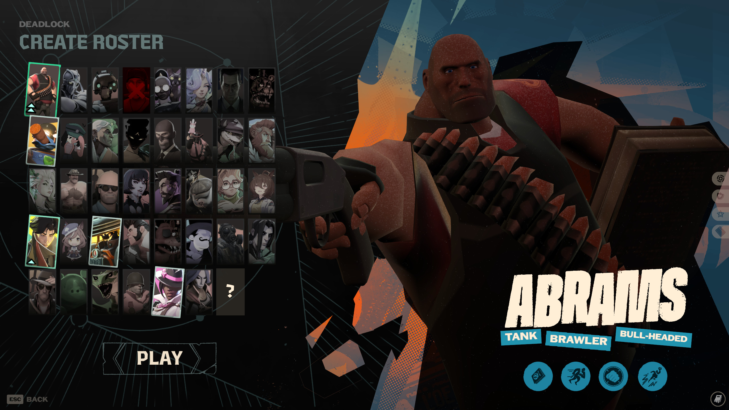 Heavy TF2 as Abrams